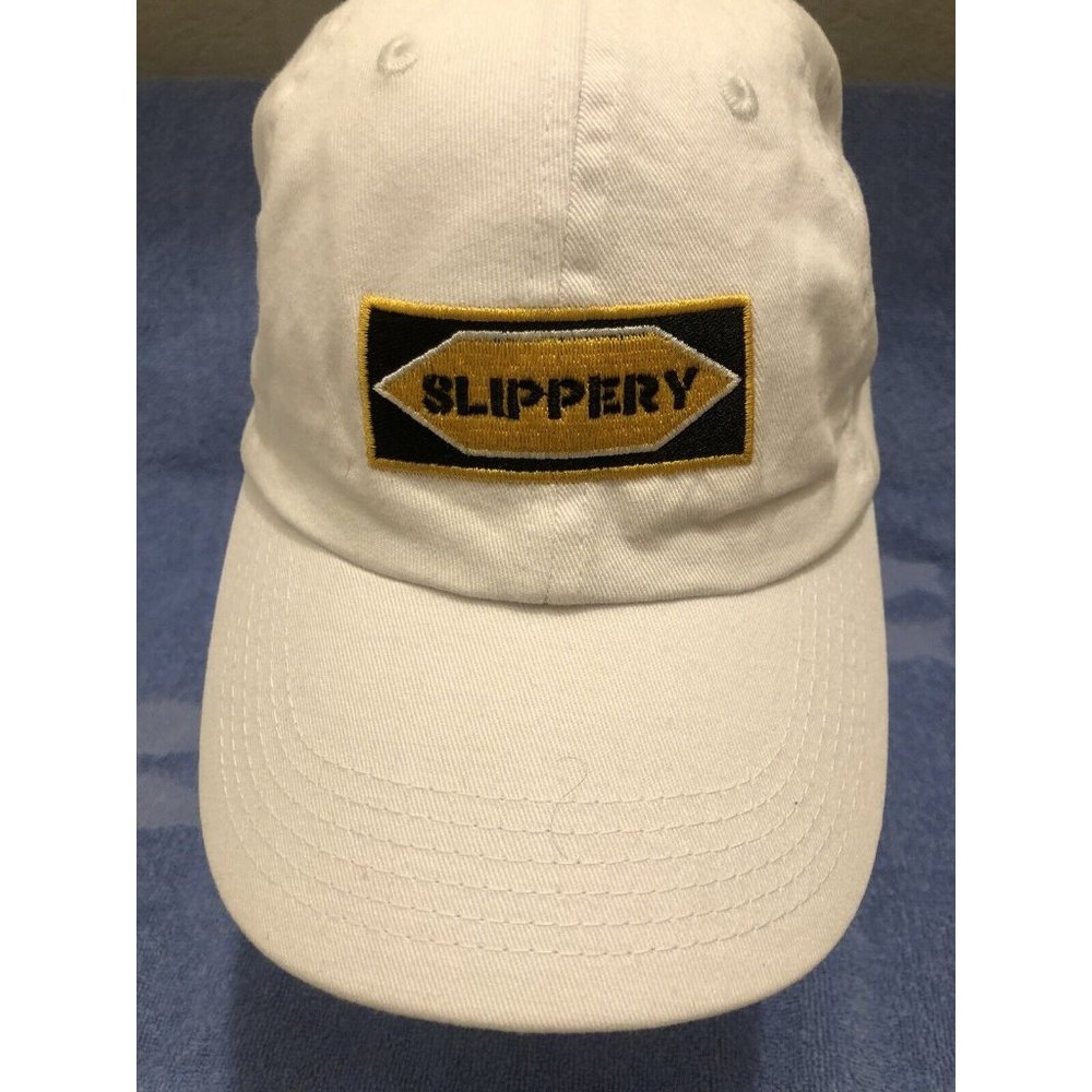 YRN Cap Men Adjustable White Solid With Slippery Logo On Cap 100% Cotton